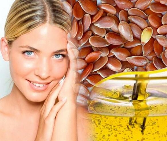របាំងជាមួយប្រេង linseed